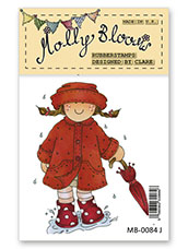 Rubber Stamp - Molly with Brolly