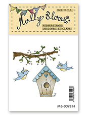 Rubber Stamp - Birdhouse on a Branch