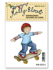 Rubber Stamp - Skateboarding George