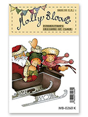 Rubber Stamp - Santas Sleigh Ride